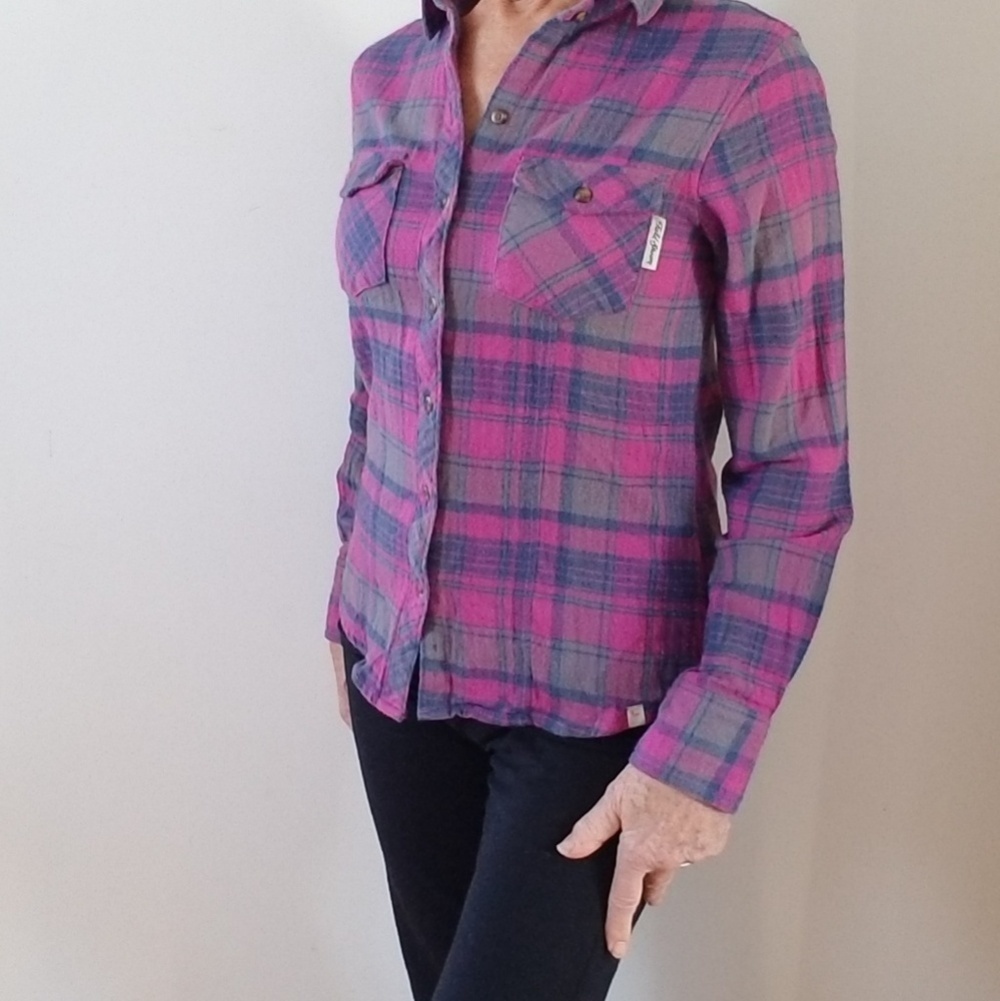 Field & Stream Women's Flannel Plaid Button Blouse